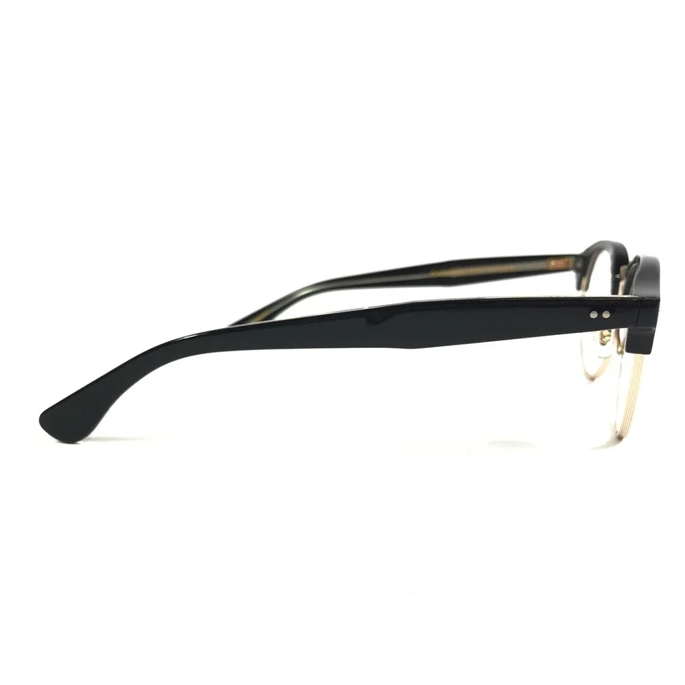 Garrett Leight Eyeglasses Frames OAKWOOD BKG Black Gold Round Full Rim 47-23-145